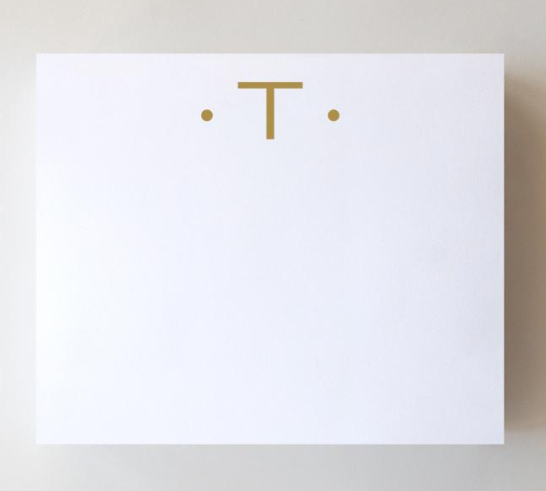 Gold Foil Large Initial Pad