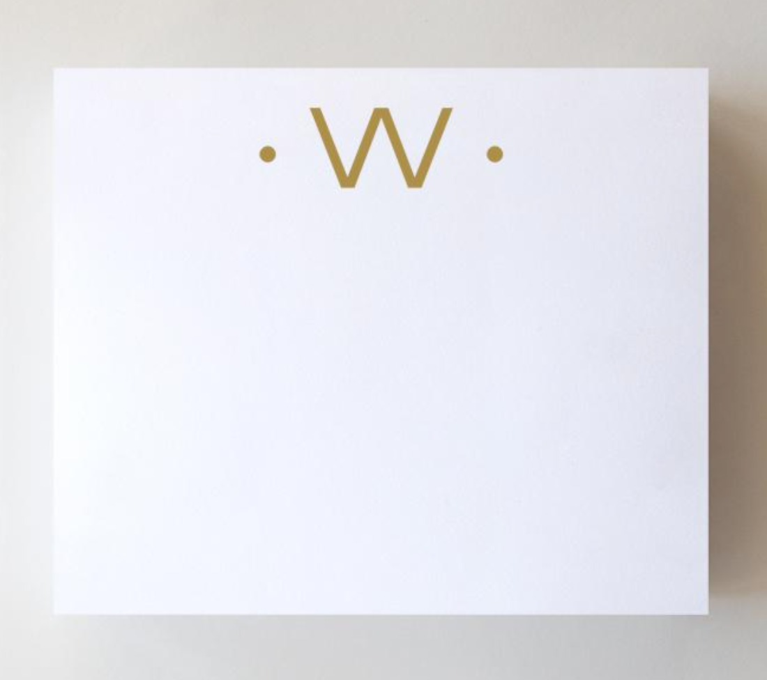 Gold Foil Large Initial Pad