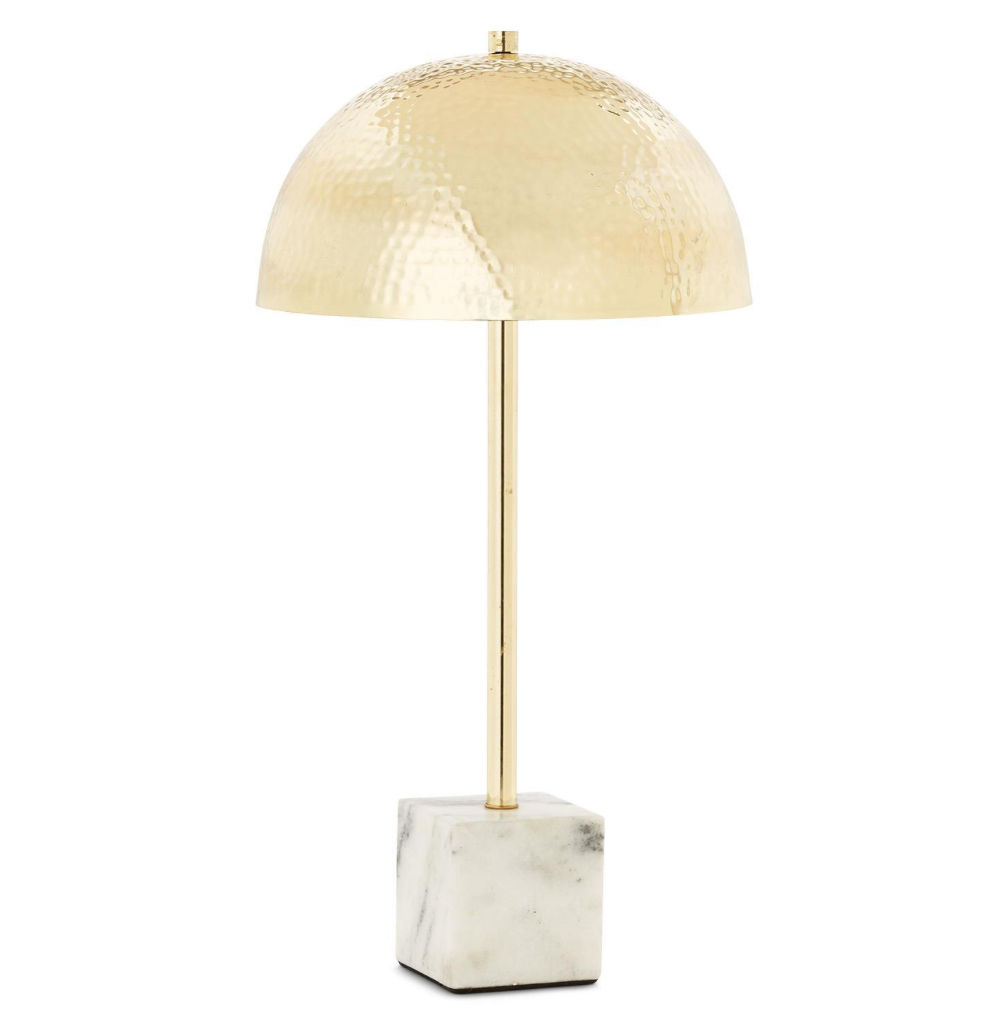 Brass Accent Lamp Marble Base - DISPLAY