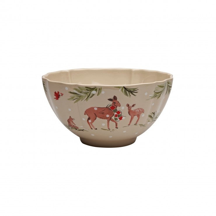 Deer Friends Large Tall Bowl