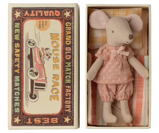 Big Sister Mouse in Matchbox - Polka Dot PJs