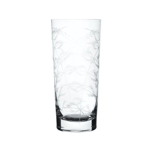 High Ball Glass Fern Design