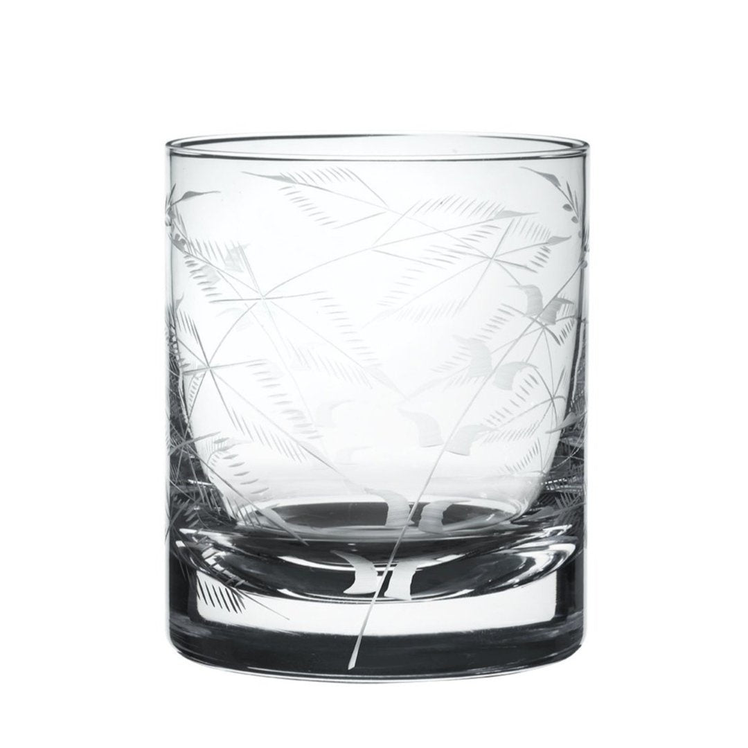 Whiskey Glass Fern Design