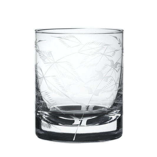 Whiskey Glass Fern Design