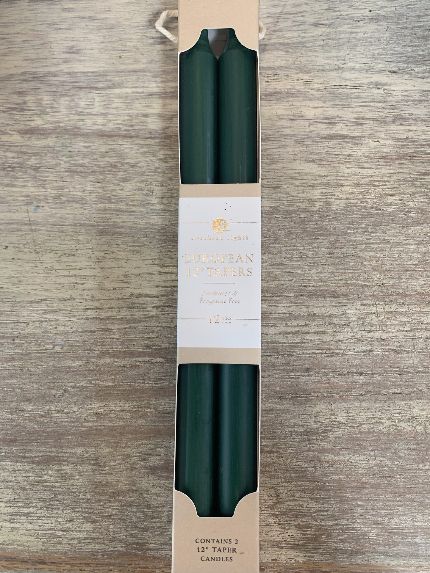 12" Tapers 2 pk | Hunter Green