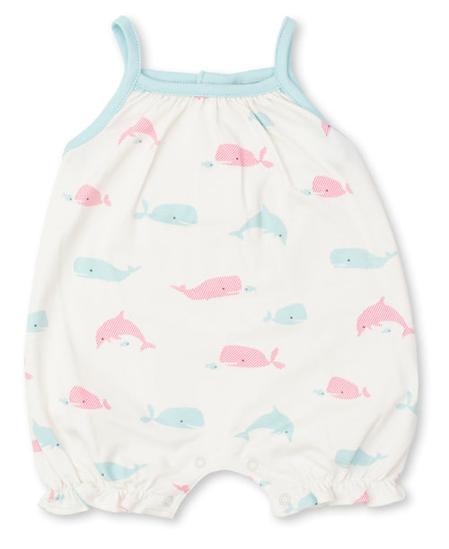 Whales Sleeveless Playsuit Turquoise