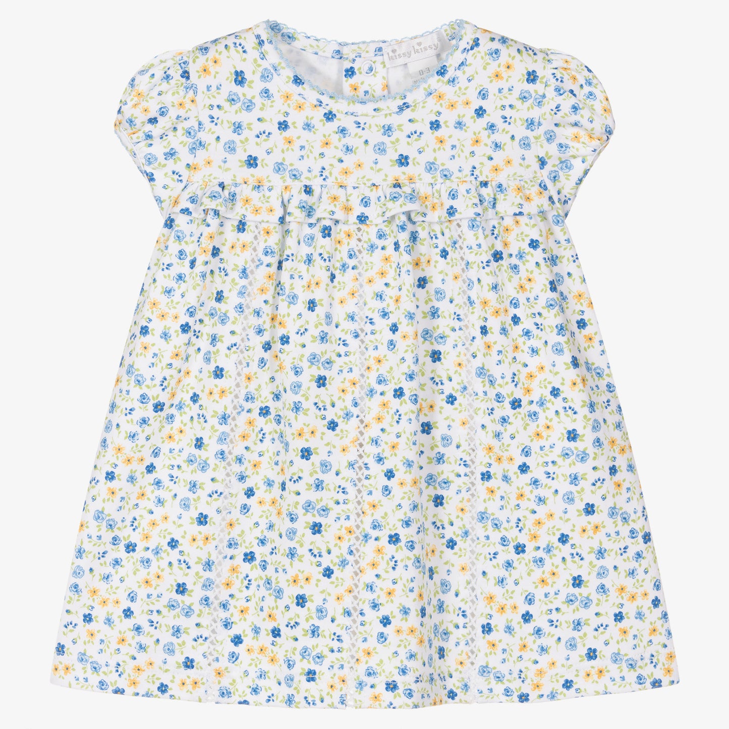Floral Fantasy Dress - Blue - 2T