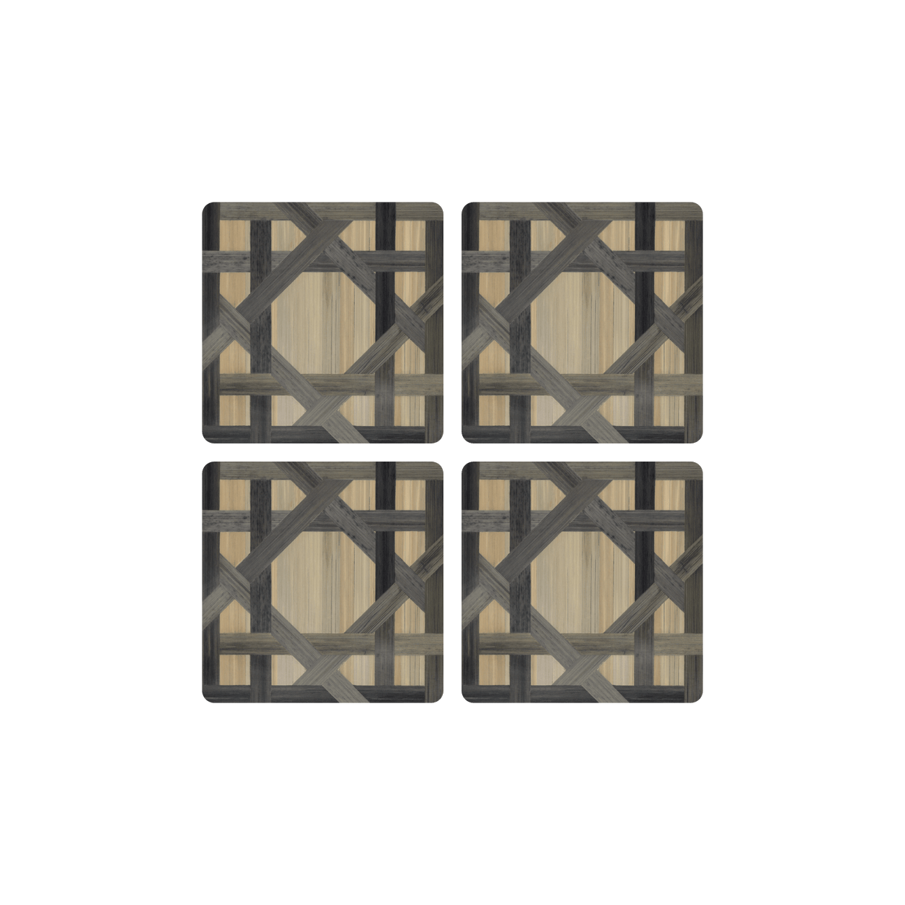 Versailles Coaster Square Noir Set of 4