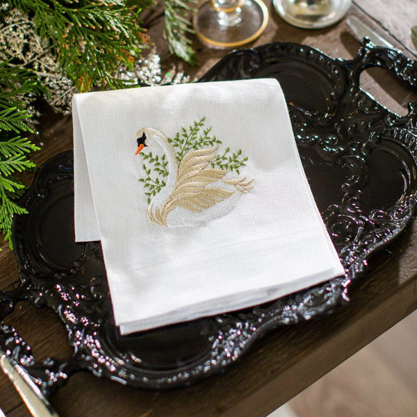 Swan Linen Towel