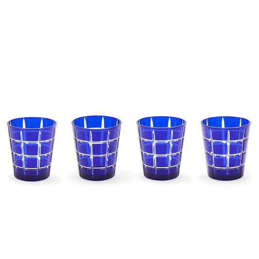 Blue Etched Glasses