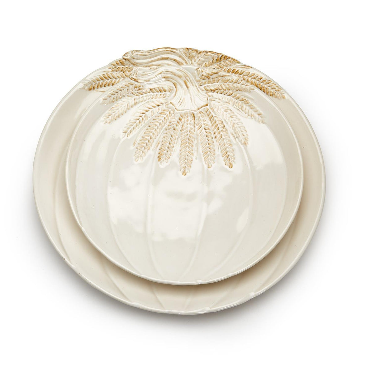 Harvest Bounty Pumpkin And Wheat Platter