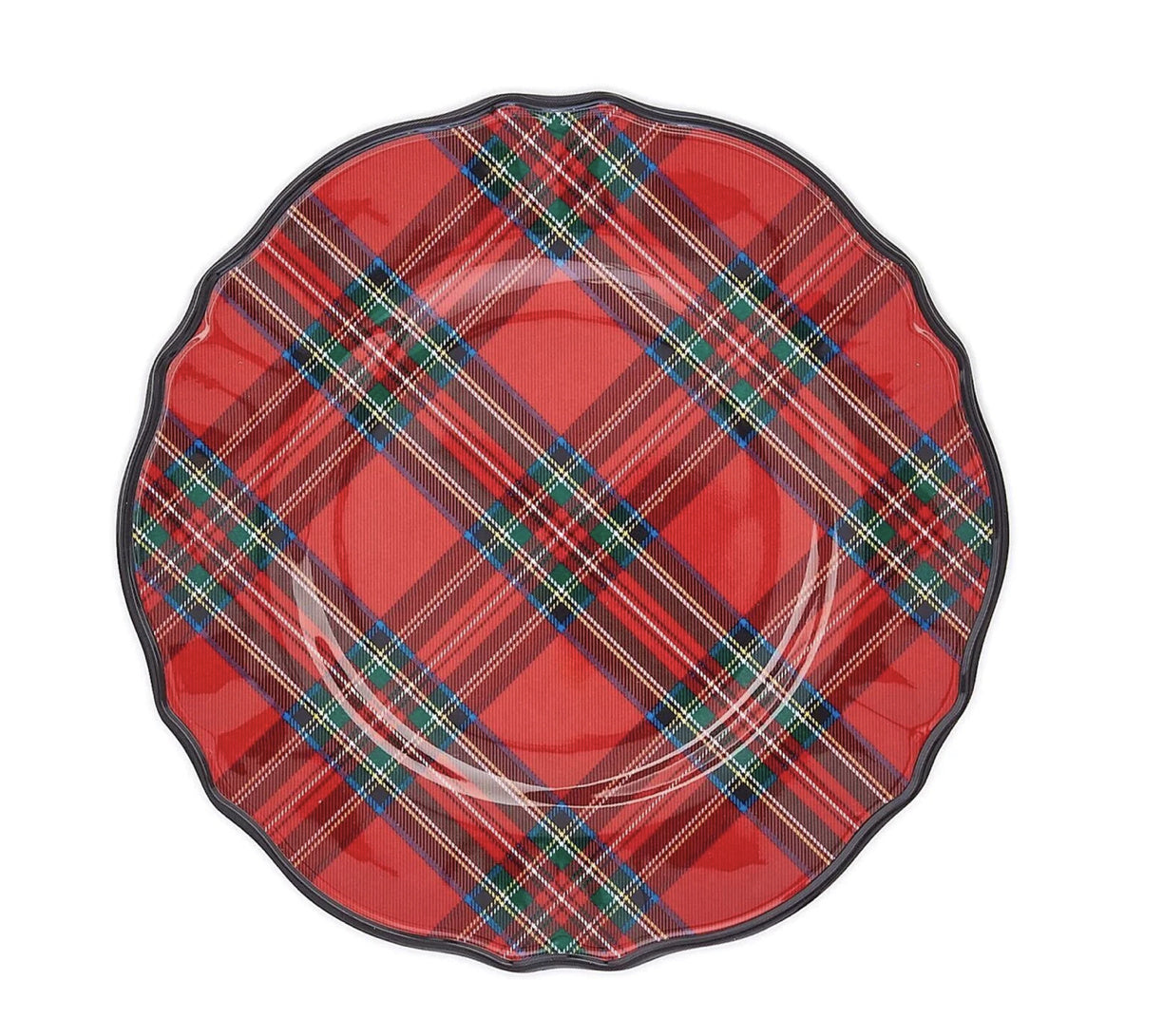 Tartan Melamine Dinner Plates