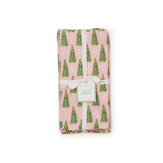 Tree Pattern Cloth Napkin Set of 4