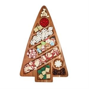 Double-Sided Sectional Tree Serving Board