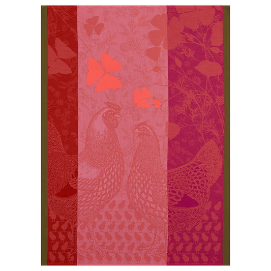 Tea Towel Farm Family Pink