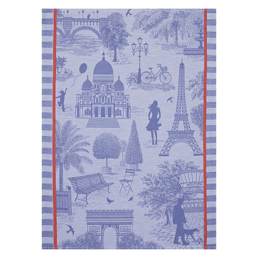 Teatowel Toile de Paris Purple