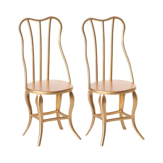 Vintage Chair, Micro-Gold, 2 pack