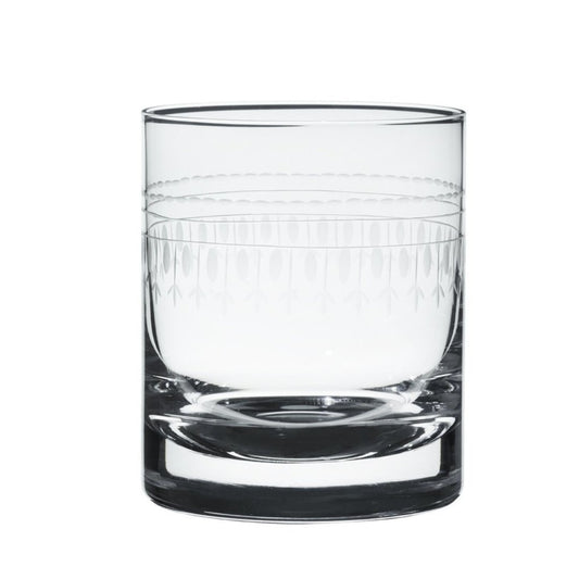 Whiskey Glass with Oval Design