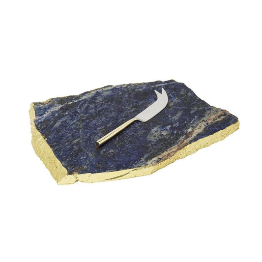 Royal Blue Sodalite Tray w/ Knife