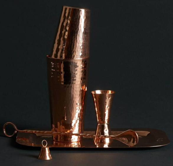 Copper Barman's Set Up - 4 Pcs