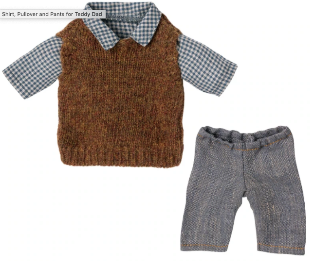 Shirt, Slipover and Pants for Teddy Dad