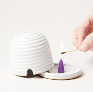 Beehive Burner - White - Lavender