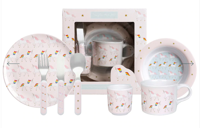 Mealtime Set - Melamine - Childrens - Unicorn