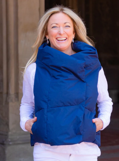 Navy Waterproof Pretty Puffer Vest