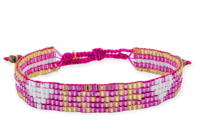 Seed Bead LOVE W/hearts Bracelet