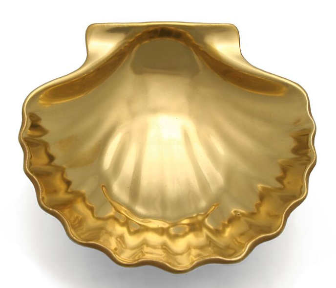 Scallop Shell Dish - Gold - 12 cm