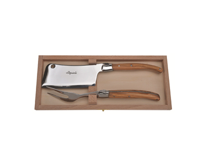 Olive Wood 2pc Cheese Set