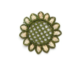 Aralia Leaf Coaster / Olive & Natural