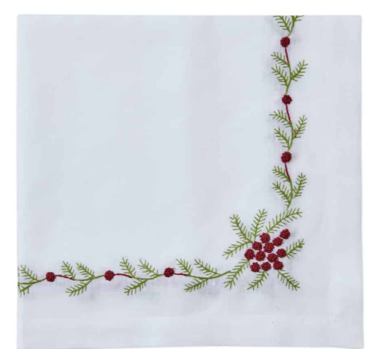 Winter Woods White Napkin 22 in