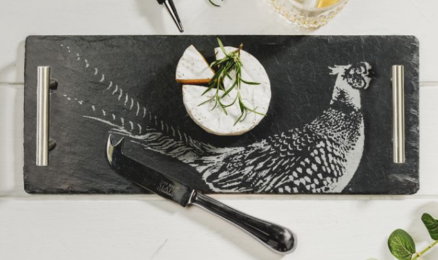 Pheasant Cheese Knife and Bottle Stopper Set