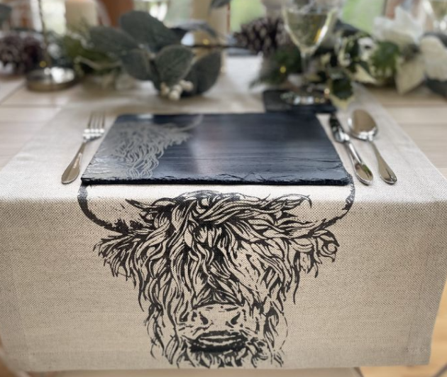 Highland Cow Table Runner