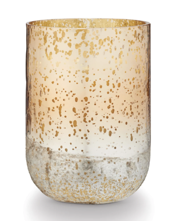 Crackle Glass Candle Boxed