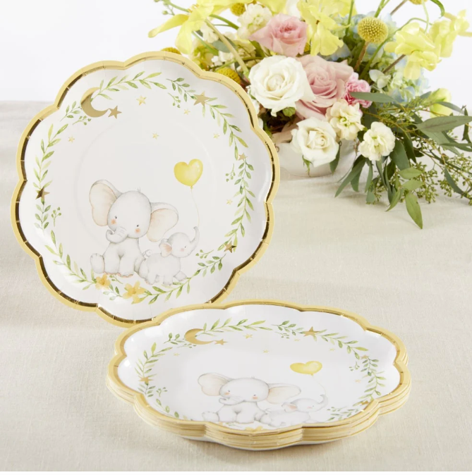 Elephant Baby Shower 9" Plates