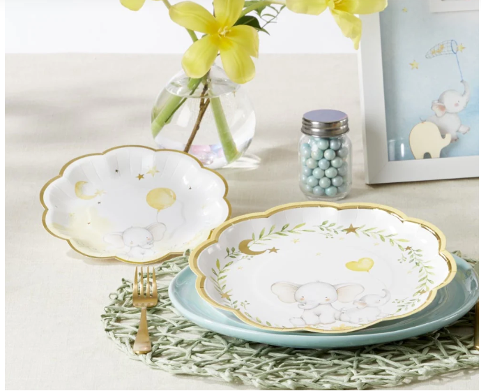 Elephant Baby Shower 7" Plates