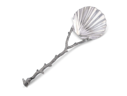 Scallop Shell Coral Serving Spoon