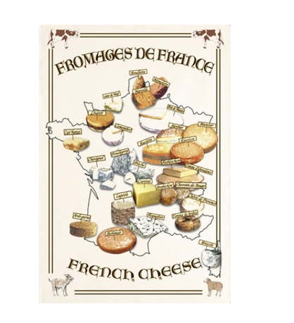 Torchons & Bouchons Tea Towel Fromages France
