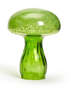 Hand-crafted Glass Mushroom With Fluted Stem