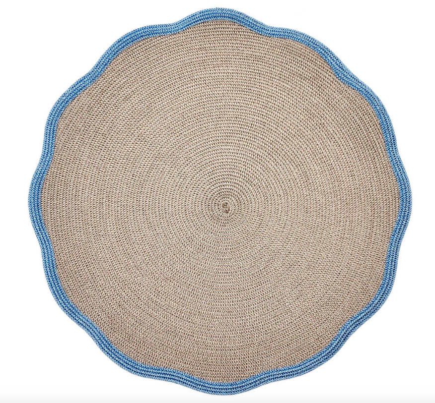 Spring Scallop Border - Denim
