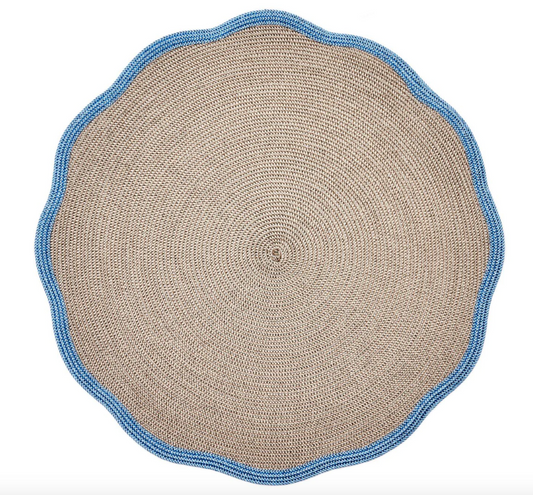 Spring Scallop Border - Denim
