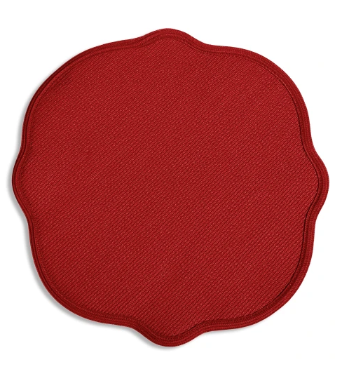 Monticello Braided Placemat - Holiday Red / Set of 2