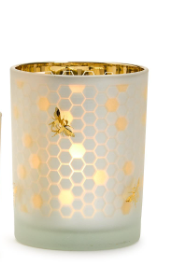 Golden Bee Metallic Silhouette Candleholder