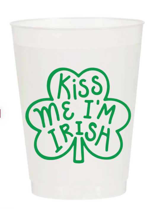 Kiss Me I'm Irish Frosted Cups