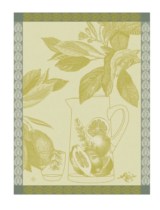 Tea Towel Eaux de Citrons - Yellow