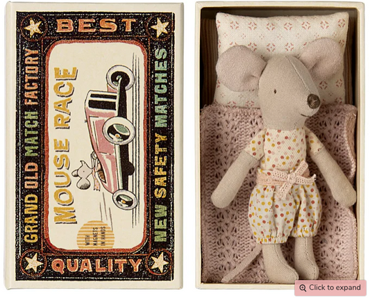 Little Sister Mouse in Matchbox