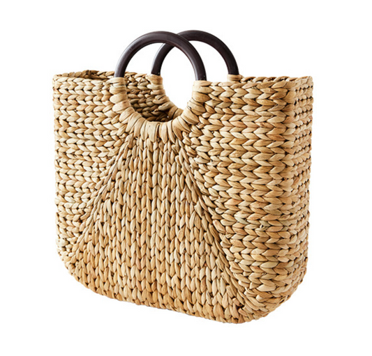 Demilune BasketTote, Large Oxblood