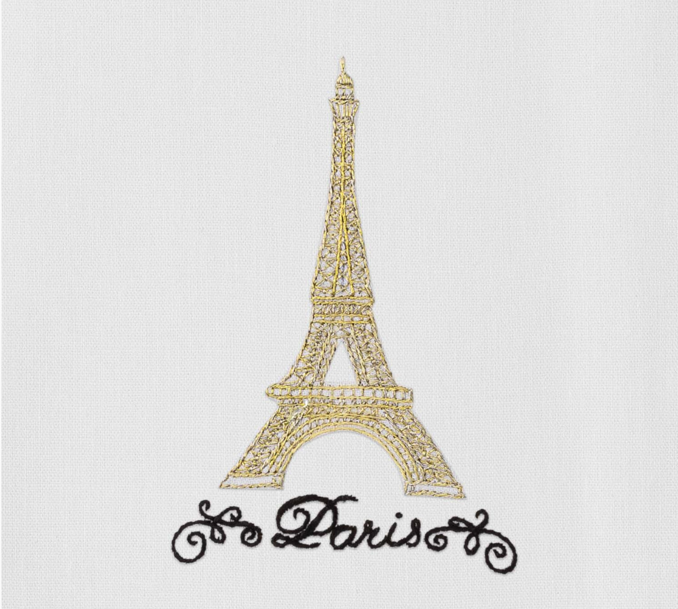 Olympic Eiffel Tower Gold Hand Towel